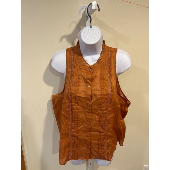 A.N.A button down sleeveless top lightweight women's top Ladies size PXL - Picture 1 of 6